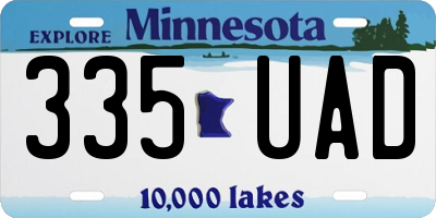 MN license plate 335UAD
