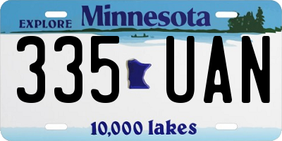 MN license plate 335UAN