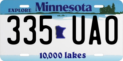 MN license plate 335UAO