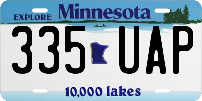 MN license plate 335UAP