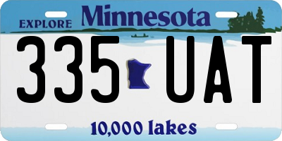 MN license plate 335UAT