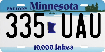 MN license plate 335UAU