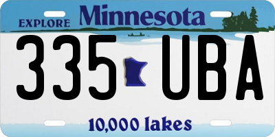 MN license plate 335UBA