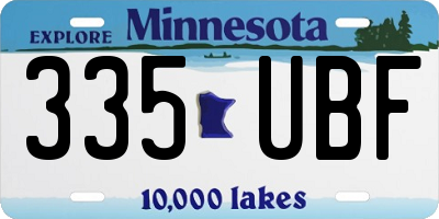 MN license plate 335UBF