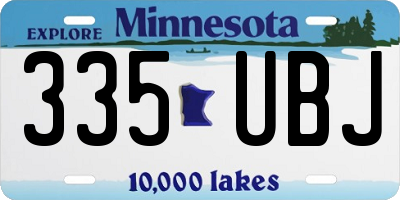 MN license plate 335UBJ