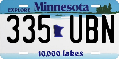 MN license plate 335UBN
