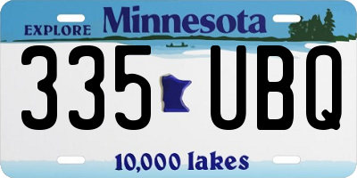 MN license plate 335UBQ