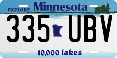 MN license plate 335UBV