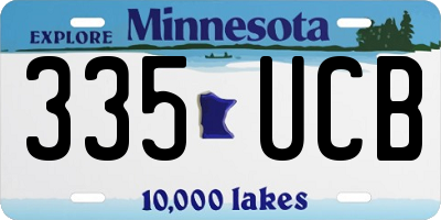 MN license plate 335UCB
