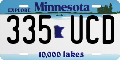 MN license plate 335UCD