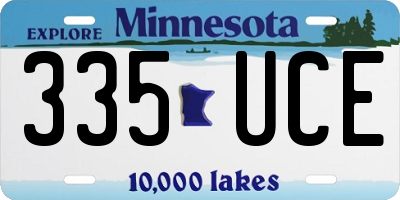 MN license plate 335UCE