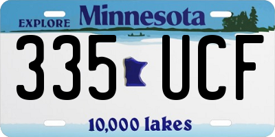 MN license plate 335UCF