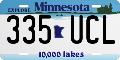 MN license plate 335UCL