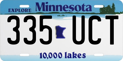 MN license plate 335UCT
