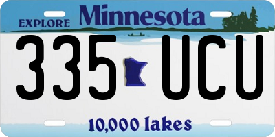 MN license plate 335UCU