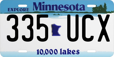 MN license plate 335UCX