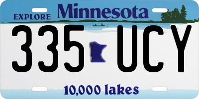 MN license plate 335UCY