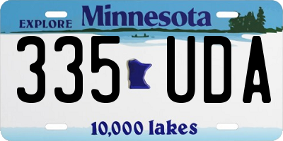 MN license plate 335UDA