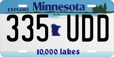 MN license plate 335UDD