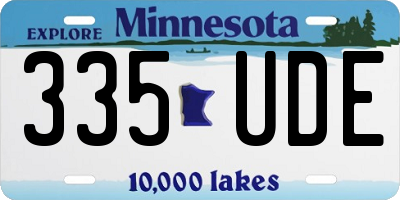 MN license plate 335UDE