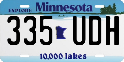 MN license plate 335UDH