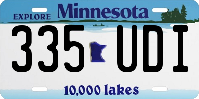 MN license plate 335UDI