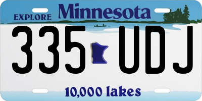 MN license plate 335UDJ