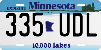 MN license plate 335UDL