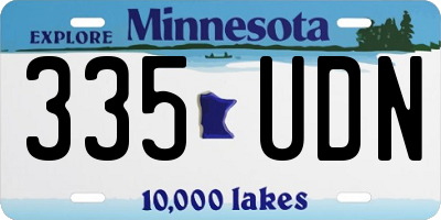 MN license plate 335UDN