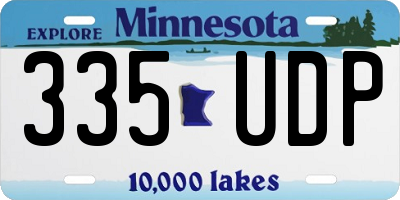 MN license plate 335UDP