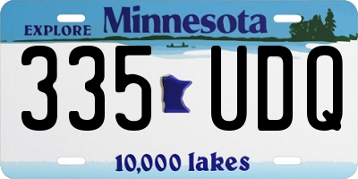 MN license plate 335UDQ