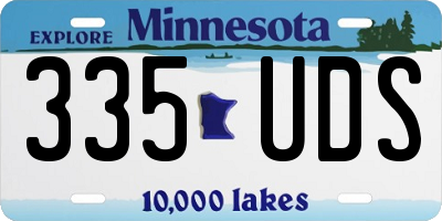 MN license plate 335UDS