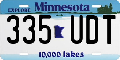 MN license plate 335UDT