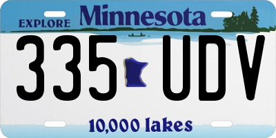 MN license plate 335UDV