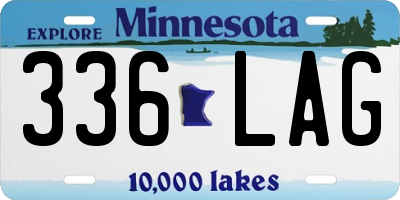 MN license plate 336LAG