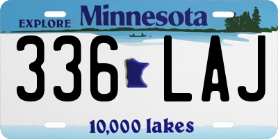 MN license plate 336LAJ