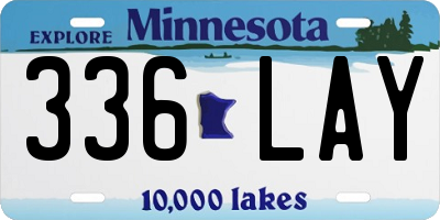 MN license plate 336LAY