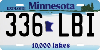 MN license plate 336LBI