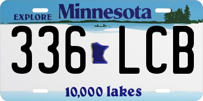 MN license plate 336LCB