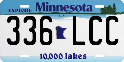 MN license plate 336LCC