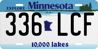 MN license plate 336LCF