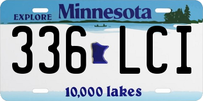 MN license plate 336LCI