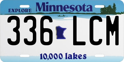 MN license plate 336LCM