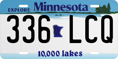 MN license plate 336LCQ