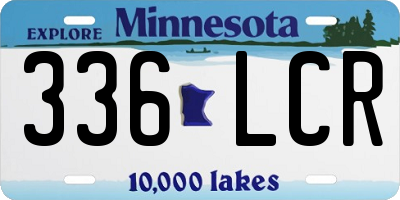 MN license plate 336LCR