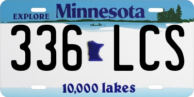 MN license plate 336LCS