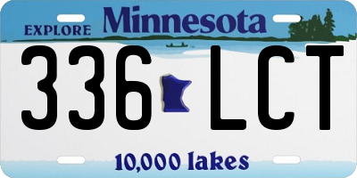 MN license plate 336LCT