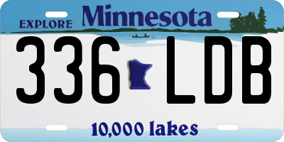 MN license plate 336LDB