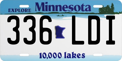 MN license plate 336LDI