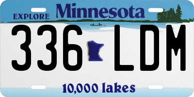 MN license plate 336LDM